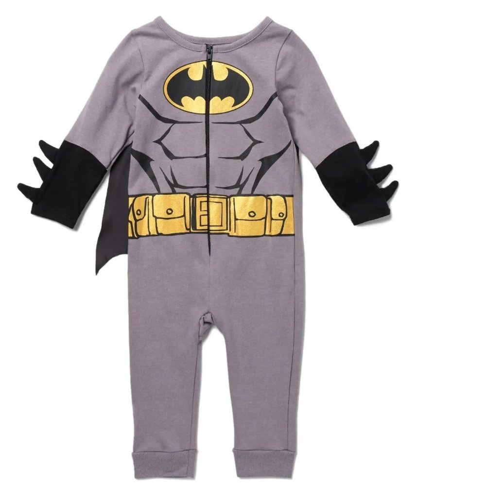 Baby Boys Girls DC Comics BATMAN Costume Romper w Cape Size 18 months NWT